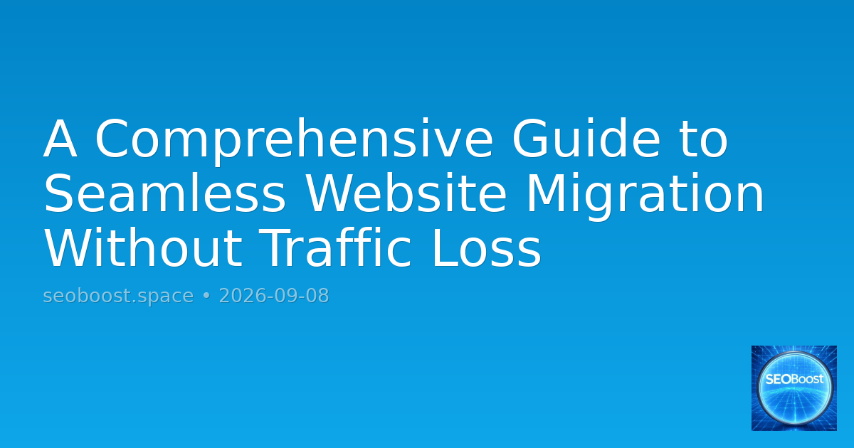 A Comprehensive Guide to Seamless Website Migration Without Traffic Loss