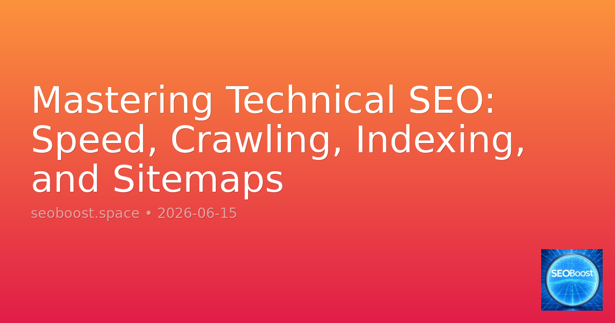 Mastering Technical SEO: Speed, Crawling, Indexing, and Sitemaps